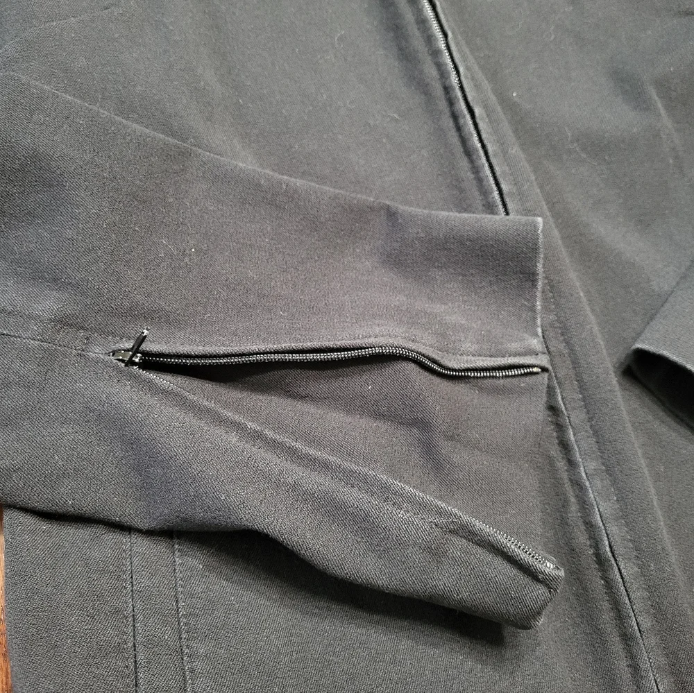 Eddie Bauer Women's Black Wash Medium Denim Zip Sleeve Light Casual Jacket